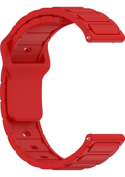 Samsung Galaxy Watch3 45MM/GALAXY Watch 46MM/GEAR S3 Classic Evrensel 22MM Saat Bandı Için Silikon Kayış - Kırmızı (Yurt Dışından) modelleri