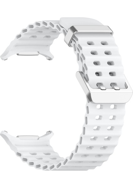 Samsung Galaxy Watch Ultra 47MM Silikon Saat Kayışı Çift Pinli Tokalı Spor Bant-Beyaz (Yurt Dışından) modelleri