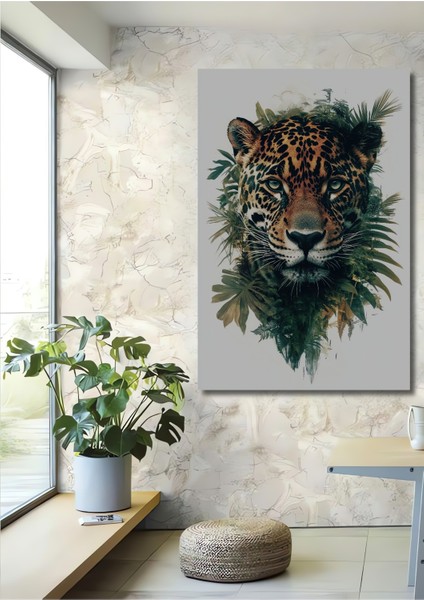 Leopar Ahşap Mdf Dekoratif Ev/işyeri Duvar Tablo Dikdörtgen Ev/işyeri Duvar Tablo