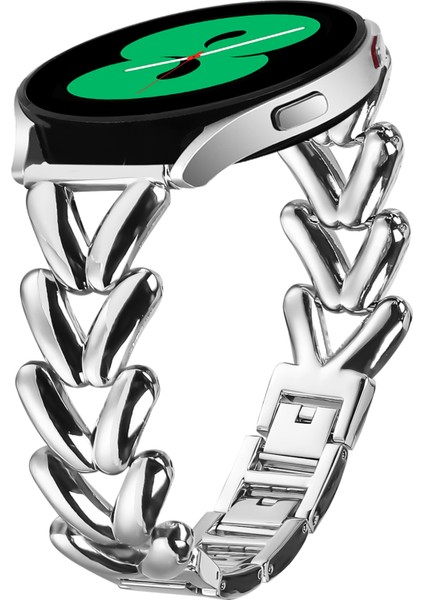 Samsung Galaxy Watch 42MM Bükülmüş Metal Saat Kayışı Yedek Parçası - Gümüş Çinko Alaşımlı Saat Kayışı (Yurt Dışından) fiyatları