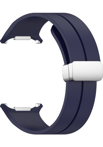 Samsung Galaxy Watch Ultra 47MM Silikon Akıllı Saat Kayışı Gümüş Manyetik Katlanır Tokalı - Gece Mavisi (Yurt Dışından) fırsatları