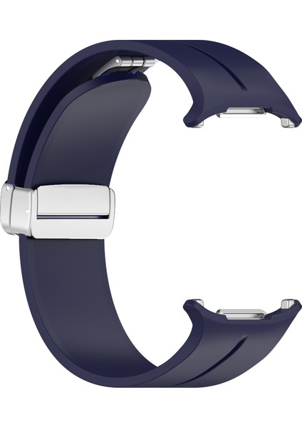 Samsung Galaxy Watch Ultra 47MM Silikon Akıllı Saat Kayışı Gümüş Manyetik Katlanır Tokalı - Gece Mavisi (Yurt Dışından) indirimleri