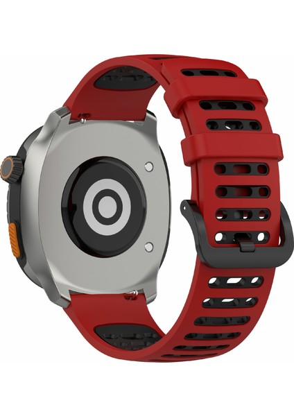 Xiaomi Watch S4 Sport/keep Watch Pilot 1/samsung Galaxy Watch3 45MM Spor Kayışı Için 22MM Silikon Saat Kayışı - Kırmızı+Siyah (Yurt Dışından)