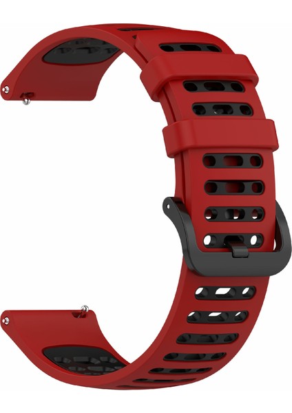 Xiaomi Watch S4 Sport/keep Watch Pilot 1/samsung Galaxy Watch3 45MM Spor Kayışı Için 22MM Silikon Saat Kayışı - Kırmızı+Siyah (Yurt Dışından) fırsatları
