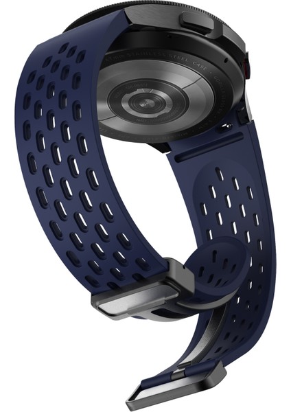 Samsung Galaxy Watch7/watch6/watch 5 Için Silikon Kayış 44MM 40MM Siyah Manyetik Tokalı Bileklik Kayışı - Gece Mavisi (Yurt Dışından) modelleri