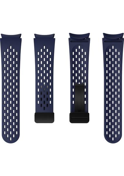 Samsung Galaxy Watch7/watch6/watch 5 Için Silikon Kayış 44MM 40MM Siyah Manyetik Tokalı Bileklik Kayışı - Gece Mavisi (Yurt Dışından) indirimleri