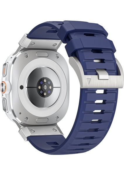 Samsung Galaxy Watch Ultra 47MM Floro Ka Kayış Yedek Spor Saat Bandı - Mavi/gümüş Konnektör (Yurt Dışından)