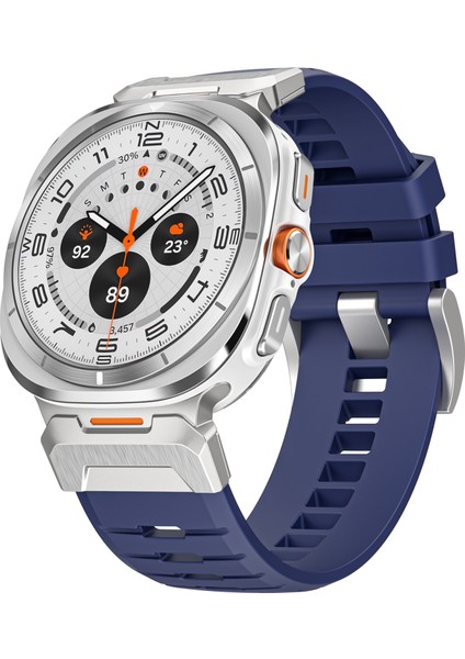 Samsung Galaxy Watch Ultra 47MM Floro Ka Kayış Yedek Spor Saat Bandı - Mavi/gümüş Konnektör (Yurt Dışından) modelleri