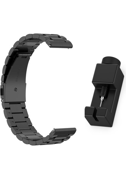 Huawei Watch Gt Active/watch 2 Pro/samsung Gear S3/huami Gtr 47 mm Için 22 mm Paslanmaz Çelik Saat Kayışı, Akıllı Saat Yedek Bilek Kayışı - Siyah (Yurt Dışından) modelleri