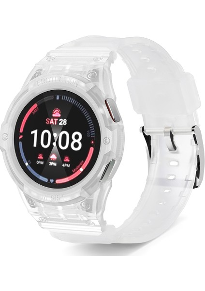 Samsung Galaxy Watch7/6/5/4 40MM Tpu Saat Kayışı + Kılıf Kapağı Entegre Tasarım - Şeffaf (Yurt Dışından) fiyatları