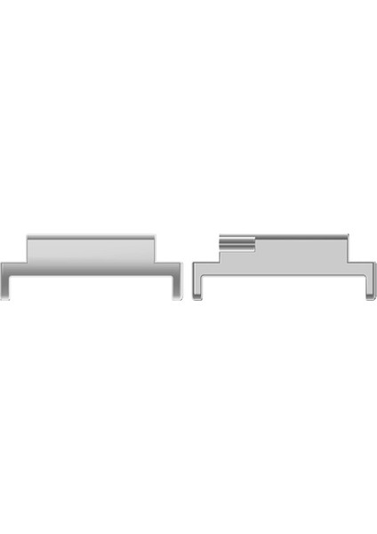 1 Çift Saat Kayışı Bağlantısı 18 mm - 22 mm Saat Kayışı Metal Adaptörü - Gümüş (Yurt Dışından)