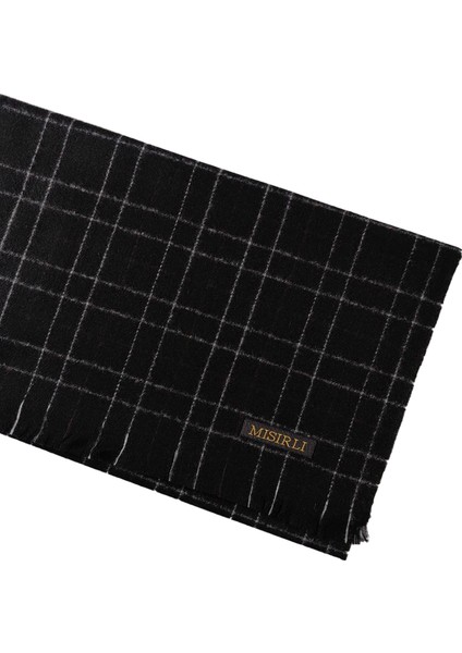 Mısırlı Eşarpları Erkek Yünlü Ekose Kaşkol ( Atkı )