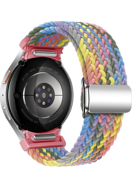 Samsung Galaxy Watch Fe 40MM/WATCH7/6/6 Classic/5/5 Active/5 Pro/4/4 Classic/4 Active Saat Kayışı Manyetik Örgülü Bant - Degrade Mor (Yurt Dışından)