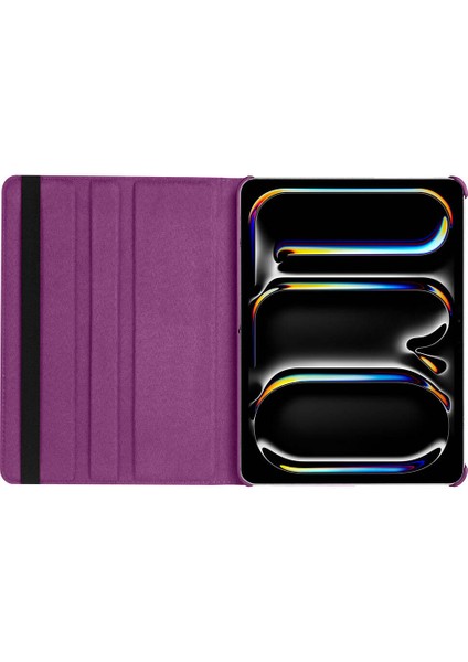 iPad Pro 11 2025 M5 Zore Dönebilen Standlı Kılıf - Pembe Koyu