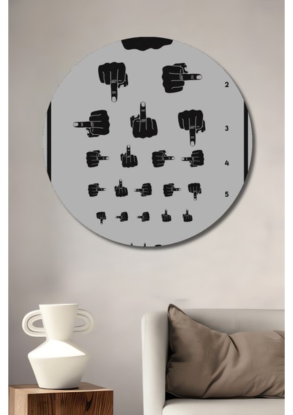 El Figürü Modern Dekoratif Ahşap Mdf Ev/işyeri Duvar Tablo Yuvarlak Ev/işyeri Duvar Tablo