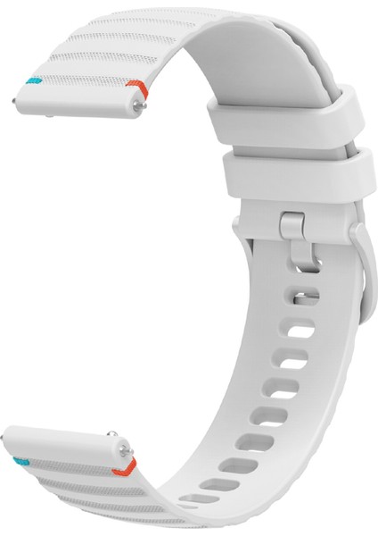 Samsung Galaxy Watch7 44MM/40MM/WATCH Fe 40MM/WATCH6 44MM/40MM Evrensel 20MM Silikon Saat Kayışı-Beyaz (Yurt Dışından) modelleri