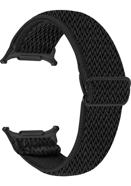 Samsung Galaxy Watch Ultra 47MM Siyah Bağlantılı Ayarlanabilir Elastik Bilek Kayışı - Siyah (Yurt Dışından)