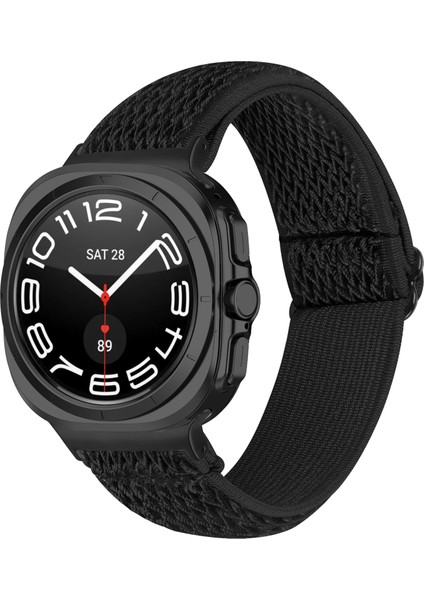 Samsung Galaxy Watch Ultra 47MM Siyah Bağlantılı Ayarlanabilir Elastik Bilek Kayışı - Siyah (Yurt Dışından) fiyatları