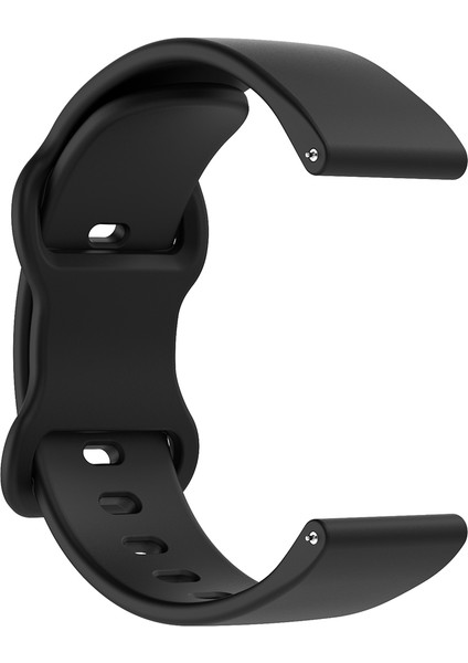 Evrensel 18 mm Düz Renkli Silikon Kayış Şeklinde Tokalı Akıllı Saat Bandı - Siyah (Yurt Dışından) modelleri