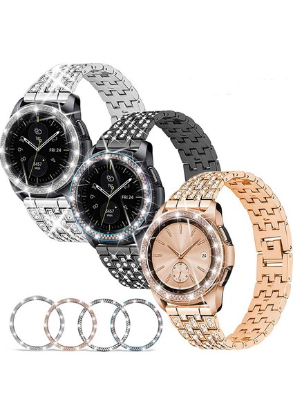 Samsung Galaxy Watch3 45MM - Gümüş Için Parlak Yapay Elmas Dekorlu Çizilmez Saat Çerçeve Halkası (Yurt Dışından) indirimleri