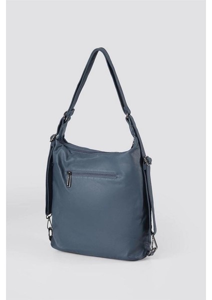 Kinya Mavi Cilt Omuz Çantası modelleri