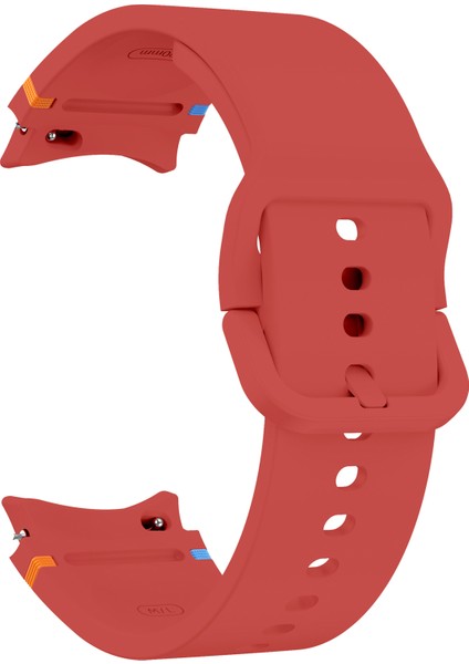 Samsung Galaxy Watch Fe/7/6/5/4 Için Dikiş Çizgisi Dekorlu Saat Kayışı Yedek Silikon Kayış-Kırmızı (Yurt Dışından) modelleri