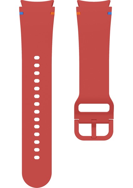 Samsung Galaxy Watch Fe/7/6/5/4 Için Dikiş Çizgisi Dekorlu Saat Kayışı Yedek Silikon Kayış-Kırmızı (Yurt Dışından) indirimleri