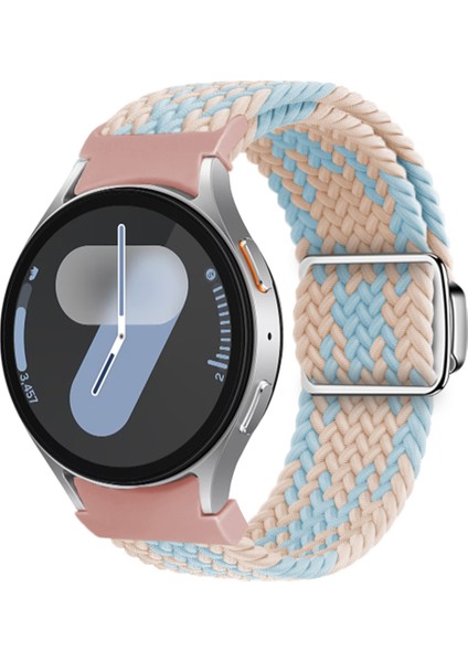 Samsung Galaxy Watch Fe 40MM/WATCH7/6/6 Classic/5/5 Active/5 Pro/4/4 Classic/4 Active Saat Kayışı Manyetik Örgülü Bant-Mavi Pembe (Yurt Dışından) fırsatları