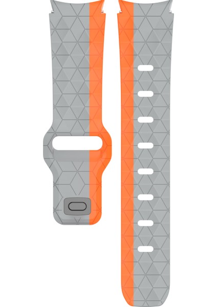 Samsung Galaxy Watch Fe 40MM/WATCH6/WATCH6 Classic/watch 5/watch 5 Pro Silikon Saat Kayışı Futbol Desenli - Gri + Turuncu (Yurt Dışından) modelleri