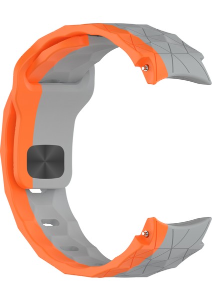 Samsung Galaxy Watch Fe 40MM/WATCH6/WATCH6 Classic/watch 5/watch 5 Pro Silikon Saat Kayışı Futbol Desenli - Gri + Turuncu (Yurt Dışından) fırsatları