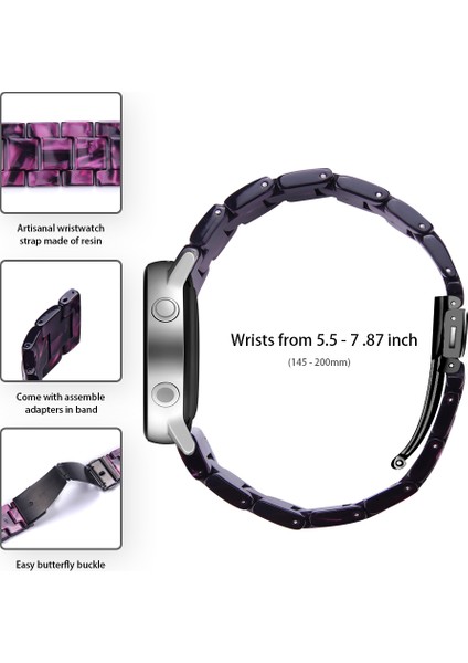 Samsung Galaxy Watch 42MM/GALAXY Active-Mor Için 20MM Reçine Saat Kayışı (Yurt Dışından) fiyatları