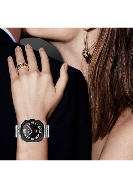 Samsung Galaxy Watch Ultra 47MM Metal Bantlı Paslanmaz Çelik 7 Boncuklu Saat Kayışı Yedek Parçası - Gümüş (Yurt Dışından) fırsatları