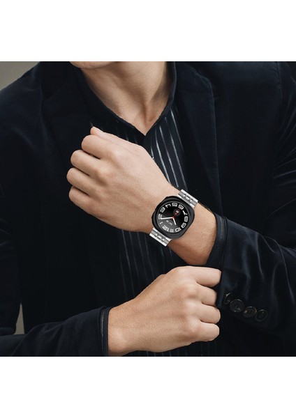 Samsung Galaxy Watch Ultra 47MM Metal Bantlı Paslanmaz Çelik 7 Boncuklu Saat Kayışı Yedek Parçası - Gümüş (Yurt Dışından) indirimleri