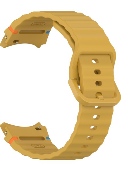Samsung Galaxy Watch Fe/watch7 40MM 44MM Silikon Dalga Dokulu Saat Kayışı Yedek Kayışları - Sarı (Yurt Dışından) modelleri