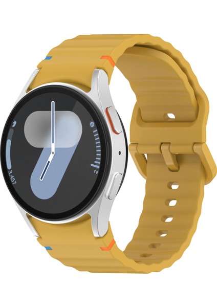 Samsung Galaxy Watch Fe/watch7 40MM 44MM Silikon Dalga Dokulu Saat Kayışı Yedek Kayışları - Sarı (Yurt Dışından) indirimleri