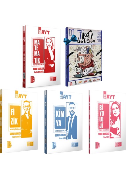 2026 Ayt Sayısal (Matematik-Fizik-Kimya-Biyoloji Video Çözümlü Soru Bankası Seti)