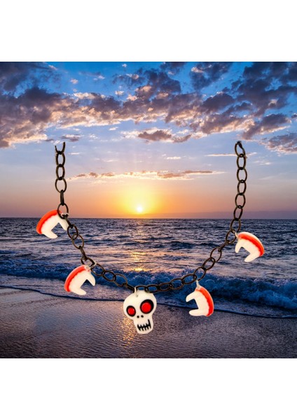 Halloween Cadılar Ba Korkunç Kolye Kurukafa diş50c indirimleri