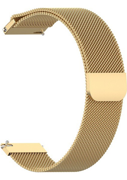 Samsung Galaxy Watch7 44MM/40MM Manyetik Saat Kayışı Paslanmaz Çelik Milano Bileklik - Altın (Yurt Dışından)