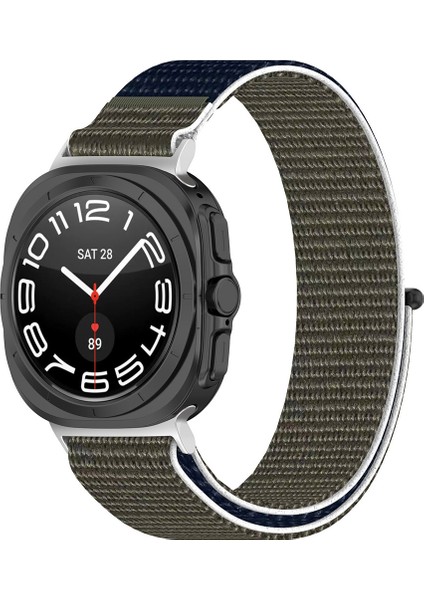 Kalebol Samsung Galaxy Watch Ultra 47MM Saat Kayışı Sihirli Bant Örgülü Naylon Bileklik - Gri + Mavi (Yurt Dışından) indirimleri