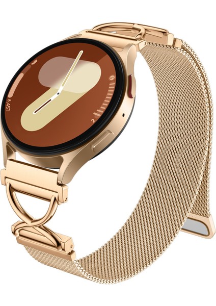 Samsung Galaxy Watch Active2 40MM/44MM Milano Bantlı Elektroliz Kaplama Paslanmaz Çelik Manyetik Saat Kayışı ve x Şeklinde Bağlantı Parçası - Gül Altın (Yurt Dışından) fiyatları