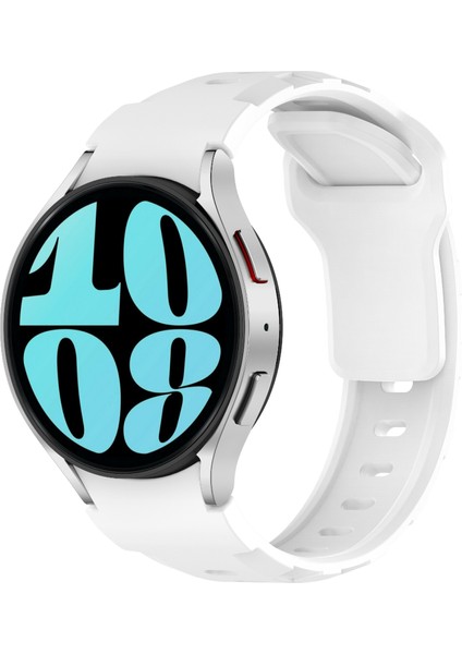 Samsung Galaxy Watch7 44MM/40MM Ayarlanabilir Saat Kayışı Için Kalebol Silikon Bant - Beyaz (Yurt Dışından) fırsatları