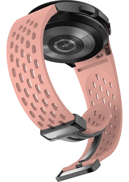 Samsung Galaxy Watch7/watch6/watch 5 Için Silikon Kayış 44MM 40MM Siyah Manyetik Tokalı Bileklik Kayışı - Pembe (Yurt Dışından) modelleri