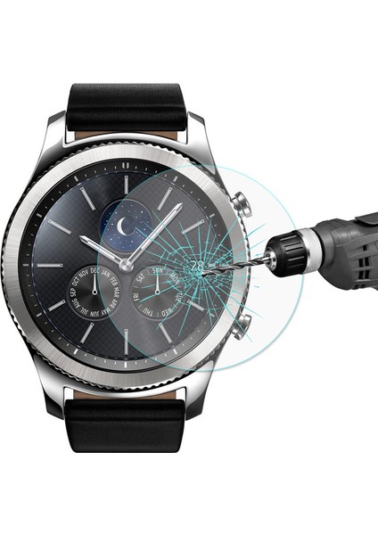 Hat Prınce 0.2mm 9h Temperli Cam Ekran Koruyucu Samsung Gear S3 Classic/frontier Için (Yurt Dışından)