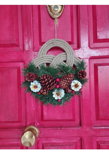 Hediyelik Yılbaşı Kozalak Garland Kapı Duvar Süsü fiyatları