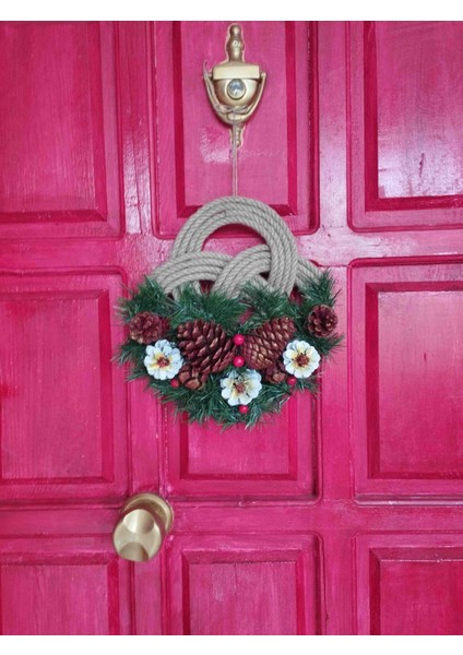 Hediyelik Yılbaşı Kozalak Garland Kapı Duvar Süsü fırsatları