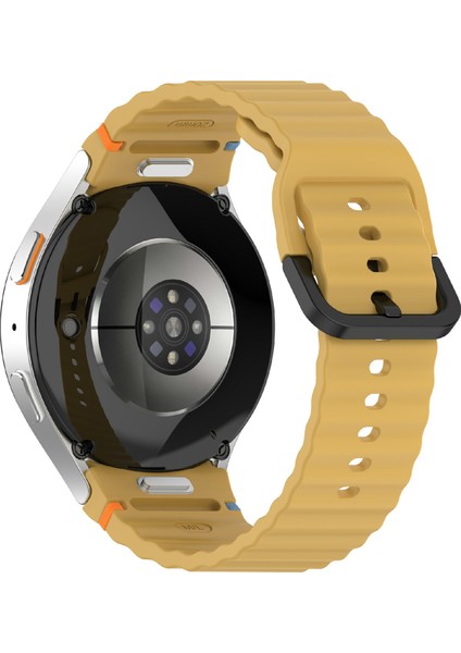 Samsung Galaxy Watch7 44MM/40MM/WATCH Fe 40MM/WATCH6 40MM/44MM Yedek Bant Silikon Saat Kayışı-Sarı (Yurt Dışından)