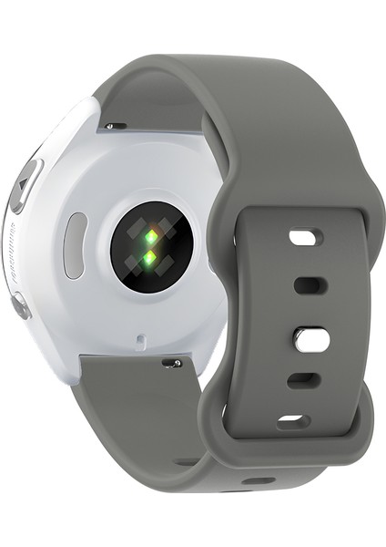 Evrensel 22 mm Silikon Saat Kayışı Düz Renk Şeklinde Tokalı Yedek Bant - Uzay Grisi (Yurt Dışından)