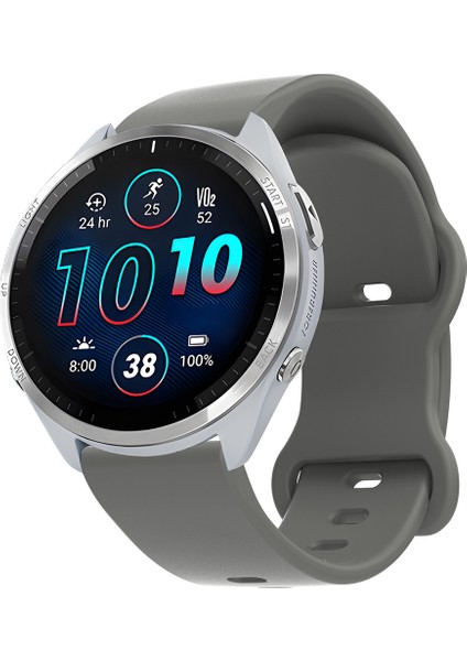 Evrensel 22 mm Silikon Saat Kayışı Düz Renk Şeklinde Tokalı Yedek Bant - Uzay Grisi (Yurt Dışından) indirimleri