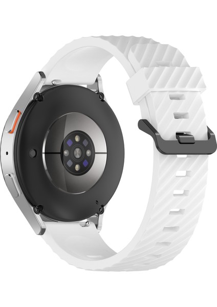 Samsung Galaxy Watch3 45MM/GALAXY Watch 46MM Saat Kayışı 22MM Silikon Saat Bandı-Beyaz (Yurt Dışından)