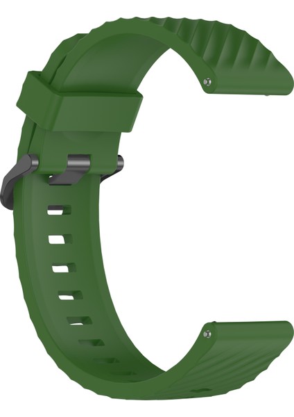 Samsung Galaxy Watch3 45MM/GALAXY Watch 46MM Saat Kayışı 22MM Silikon Saat Bandı - Ordu Yeşili (Yurt Dışından) modelleri